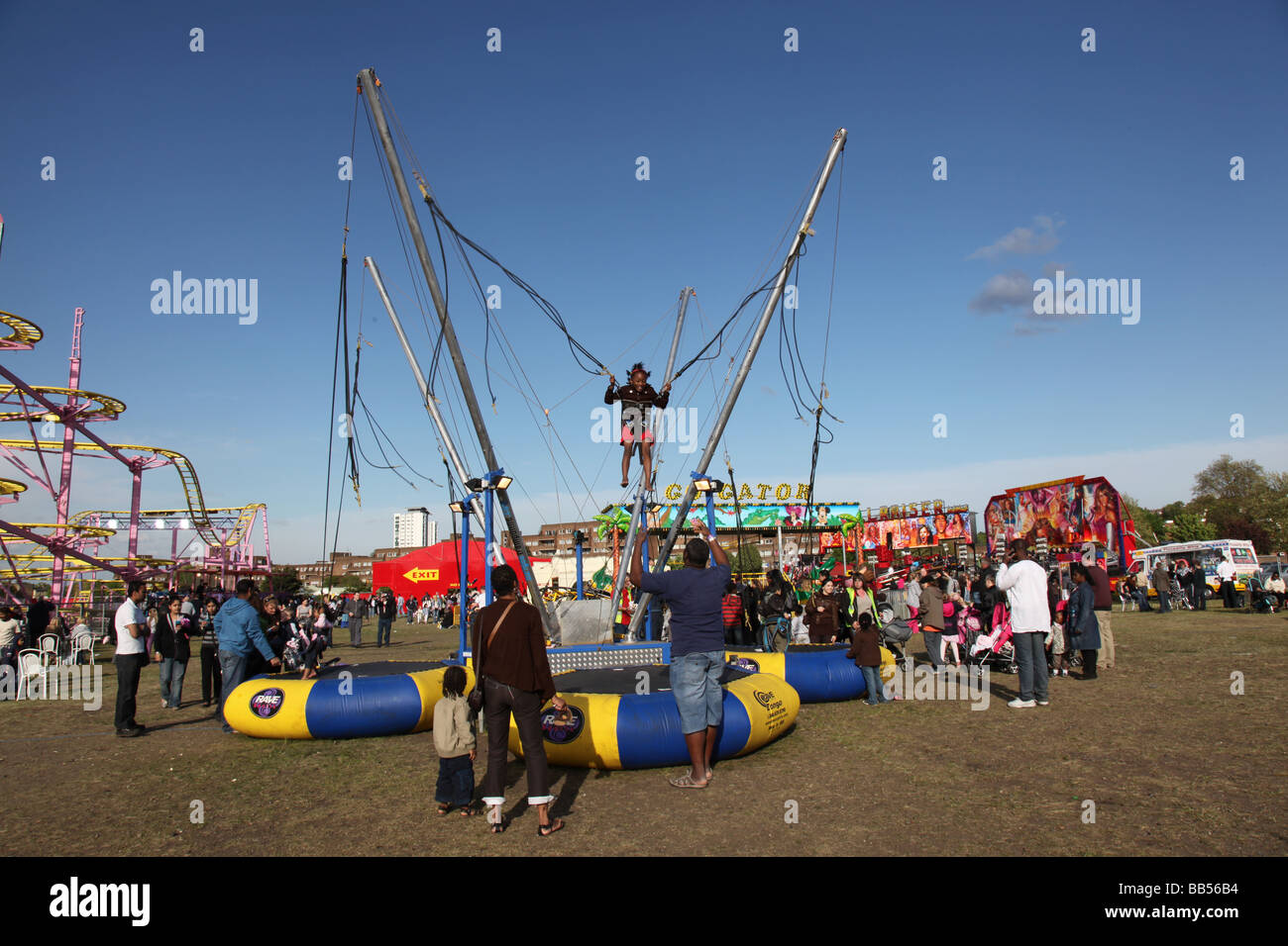 Fairground at Woolwich Common London UK Stock Photo