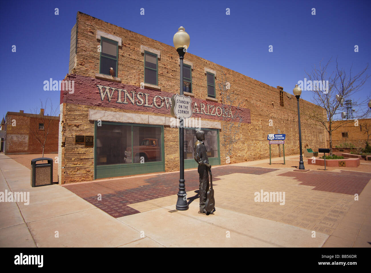 Standing on the corner,Winslow Arizona Stock Photo