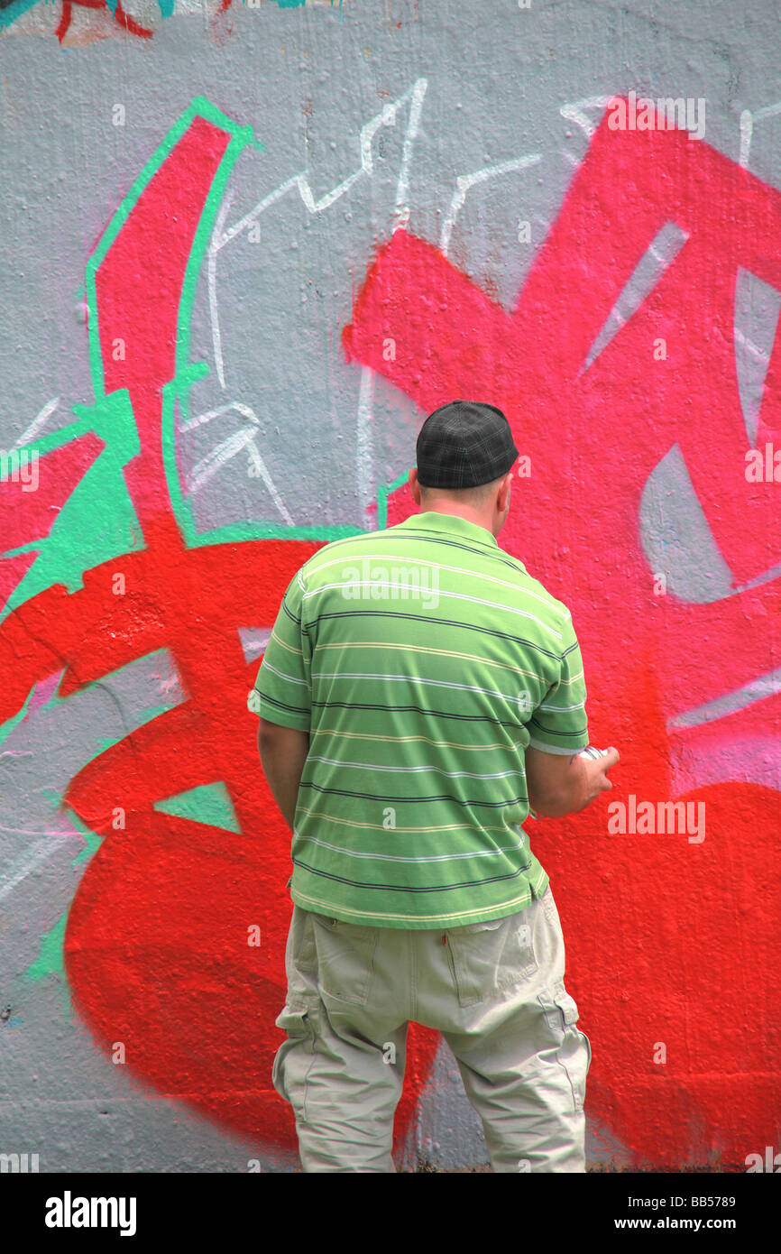 Graffiti spray painter. Stock Photo