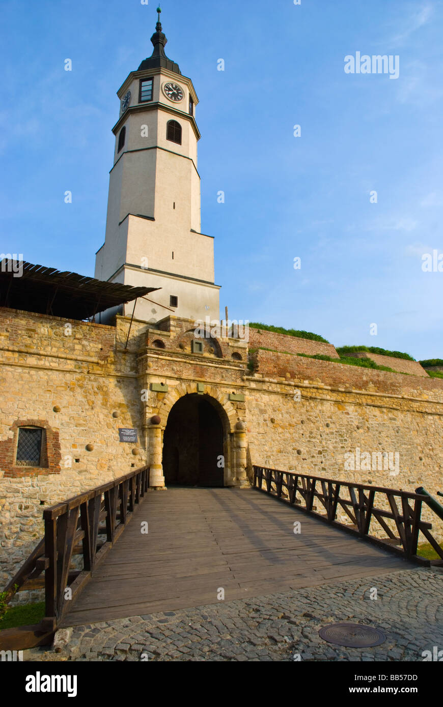 Sahat tower the Clock tower at Kalemegdan fortress in Belgrade Serbia Europe Stock Photo