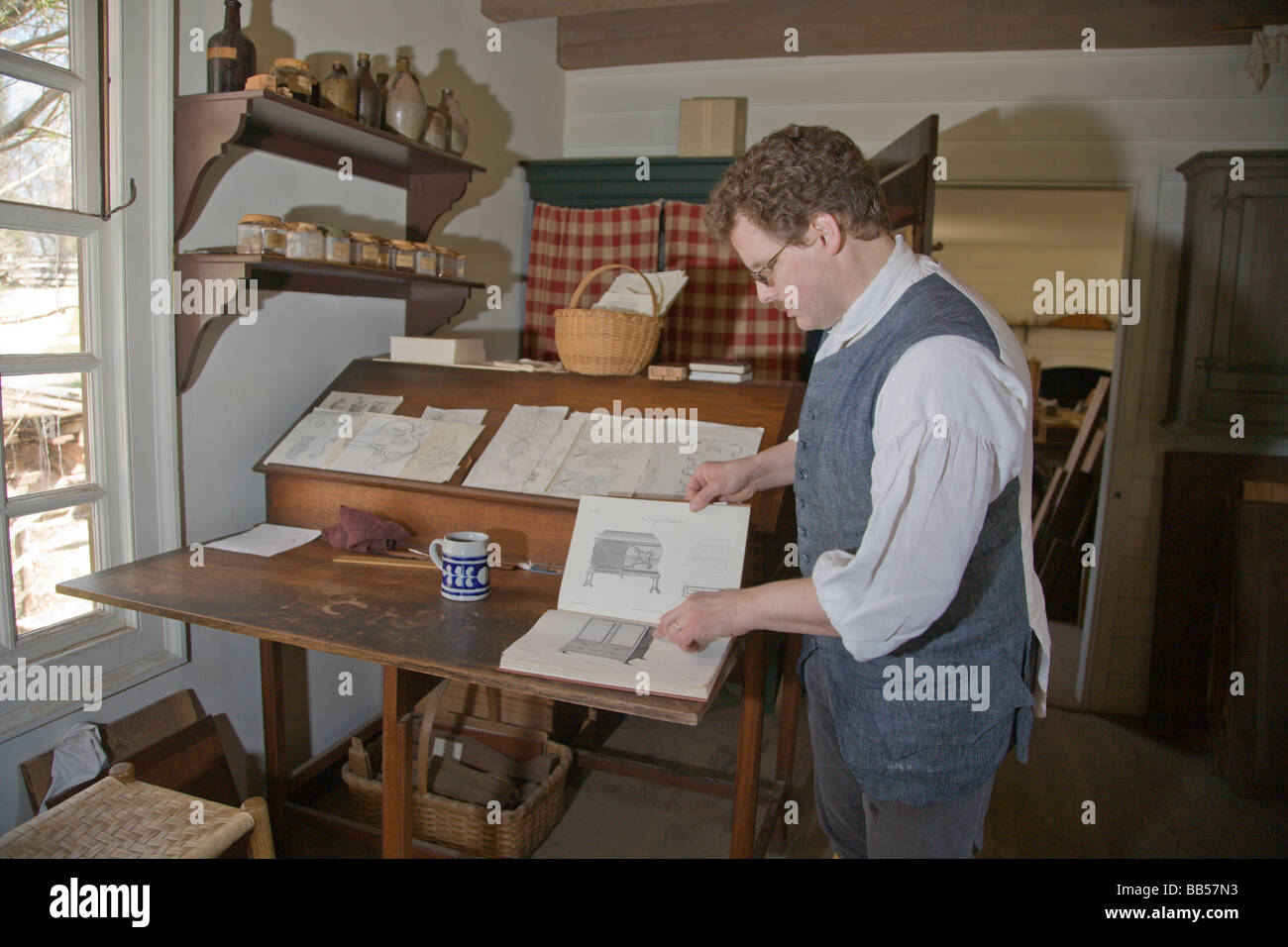 maker's in Colonial Williamsburg, Virginia Stock Photo