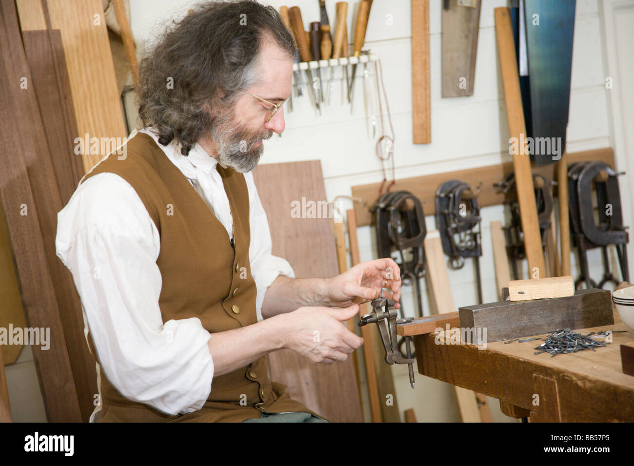 maker's in Colonial Williamsburg, Virginia Stock Photo