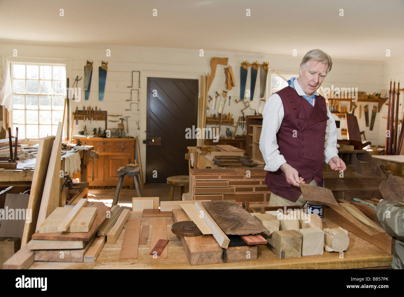 maker's in Colonial Williamsburg, Virginia Stock Photo