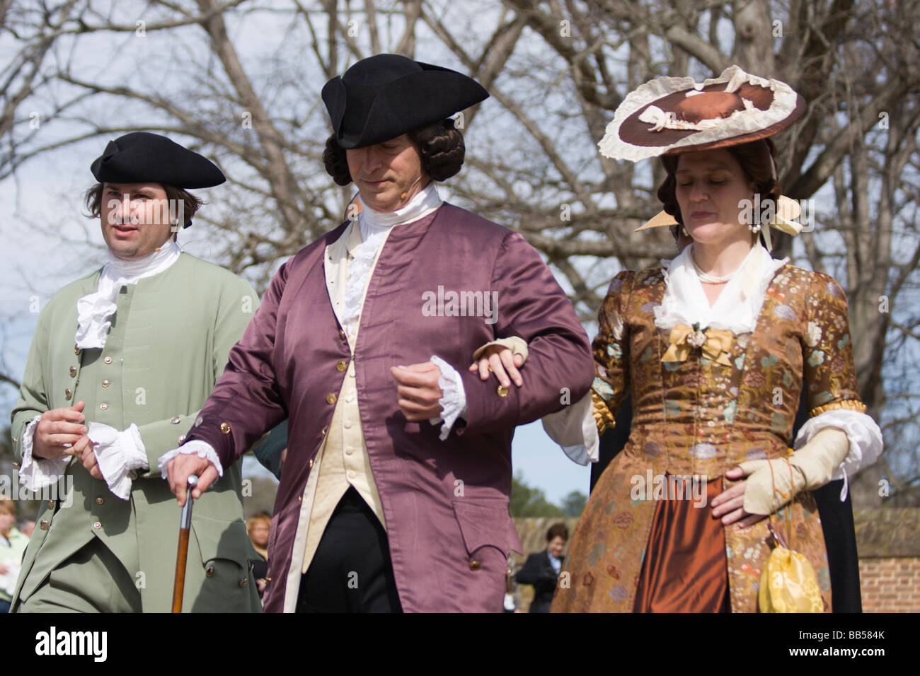 Period actors at Colonial Williamsburg, Virginia Stock Photo - Alamy