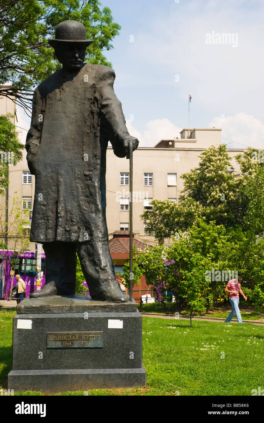 Statue at Trg Republike square in central Belgrade Serbia Europe Stock Photo