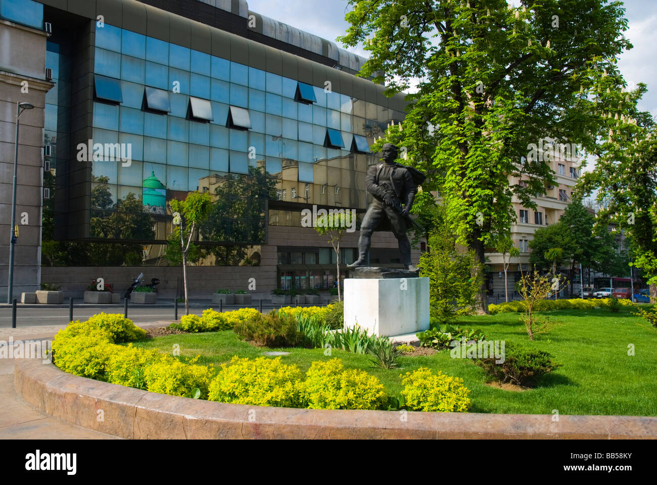 Statue at Trg Republike square in central Belgrade Serbia Europe Stock Photo