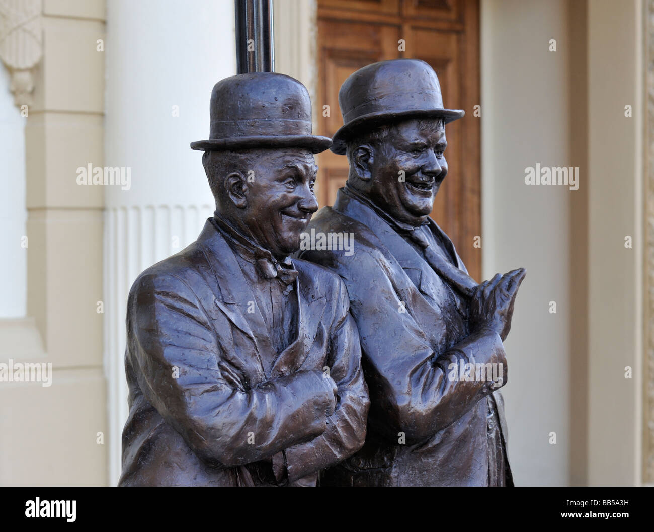 Statue of Laurel and Hardy by Graham Ibbeson, (detail). County Square