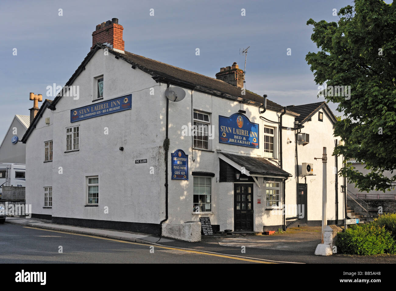 The Stan Laurel Inn, The Ellers, Ulverston, Cumbria, England, United Kingdom, Europe. Stock Photo