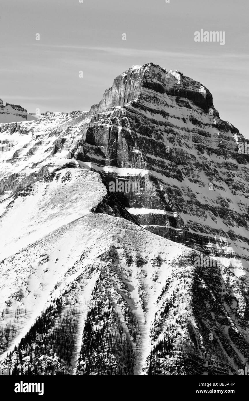 Canada resort snow and skiing rocky mountains Black and White Stock ...