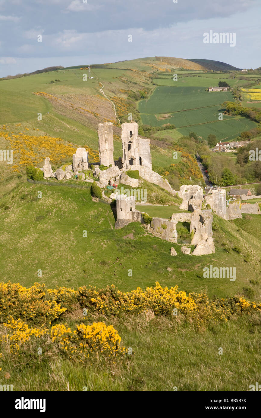 Corfe Castle Dorset England Stock Photo Alamy