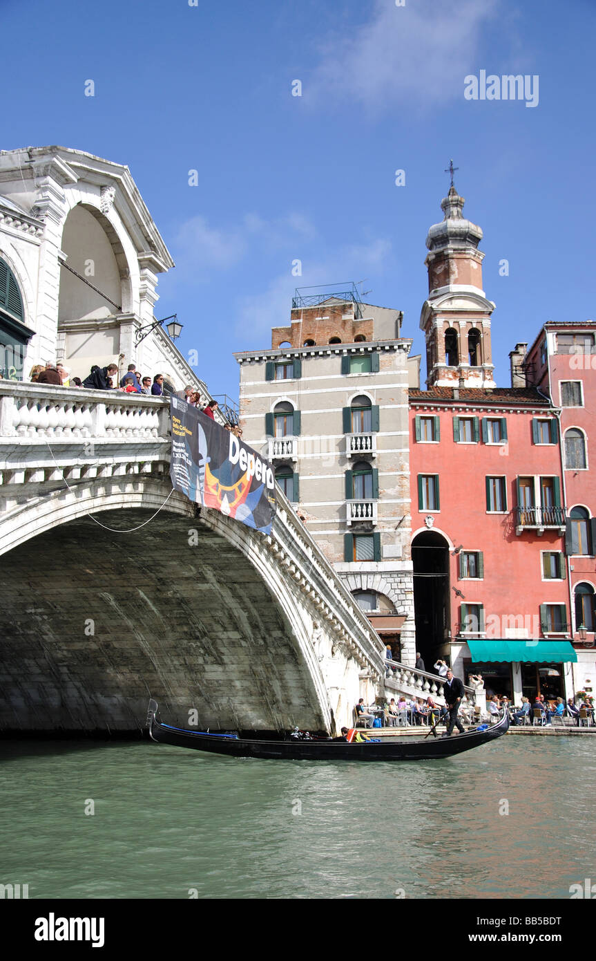 Rialto Bridge, Grand Canal, Venice, Venice Province, Veneto Region, Italy Stock Photo
