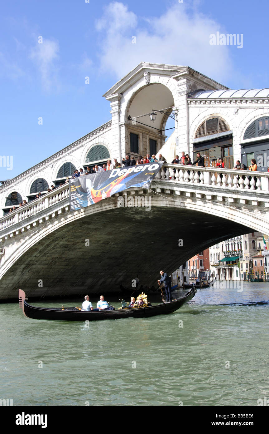 Rialto Bridge, Grand Canal, Venice, Venice Province, Veneto Region, Italy Stock Photo
