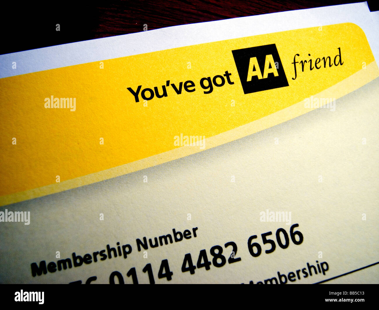 AA Membership annual subscription renewal notice Stock Photo