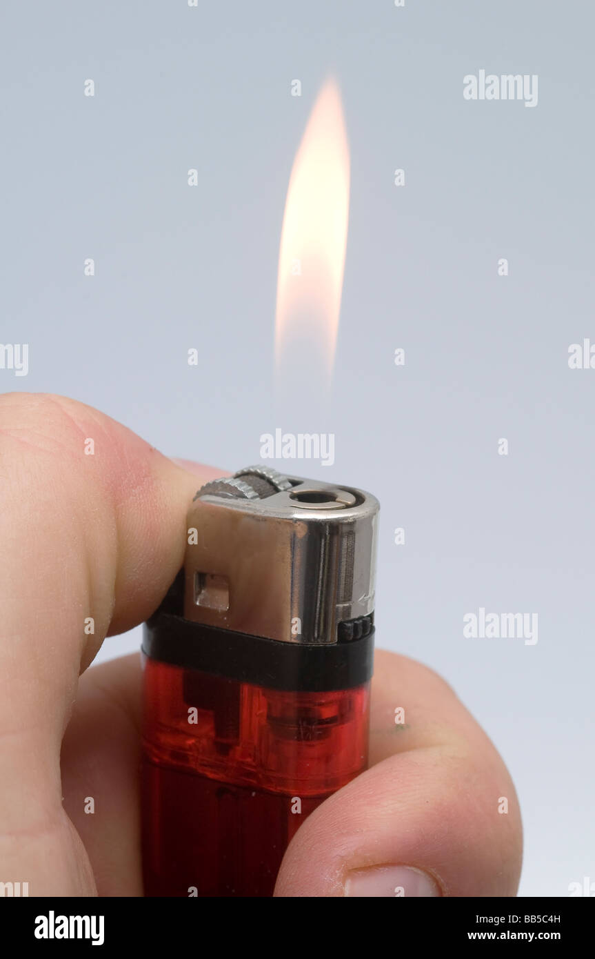 Cigarette lighter flame lit hi-res stock photography and images