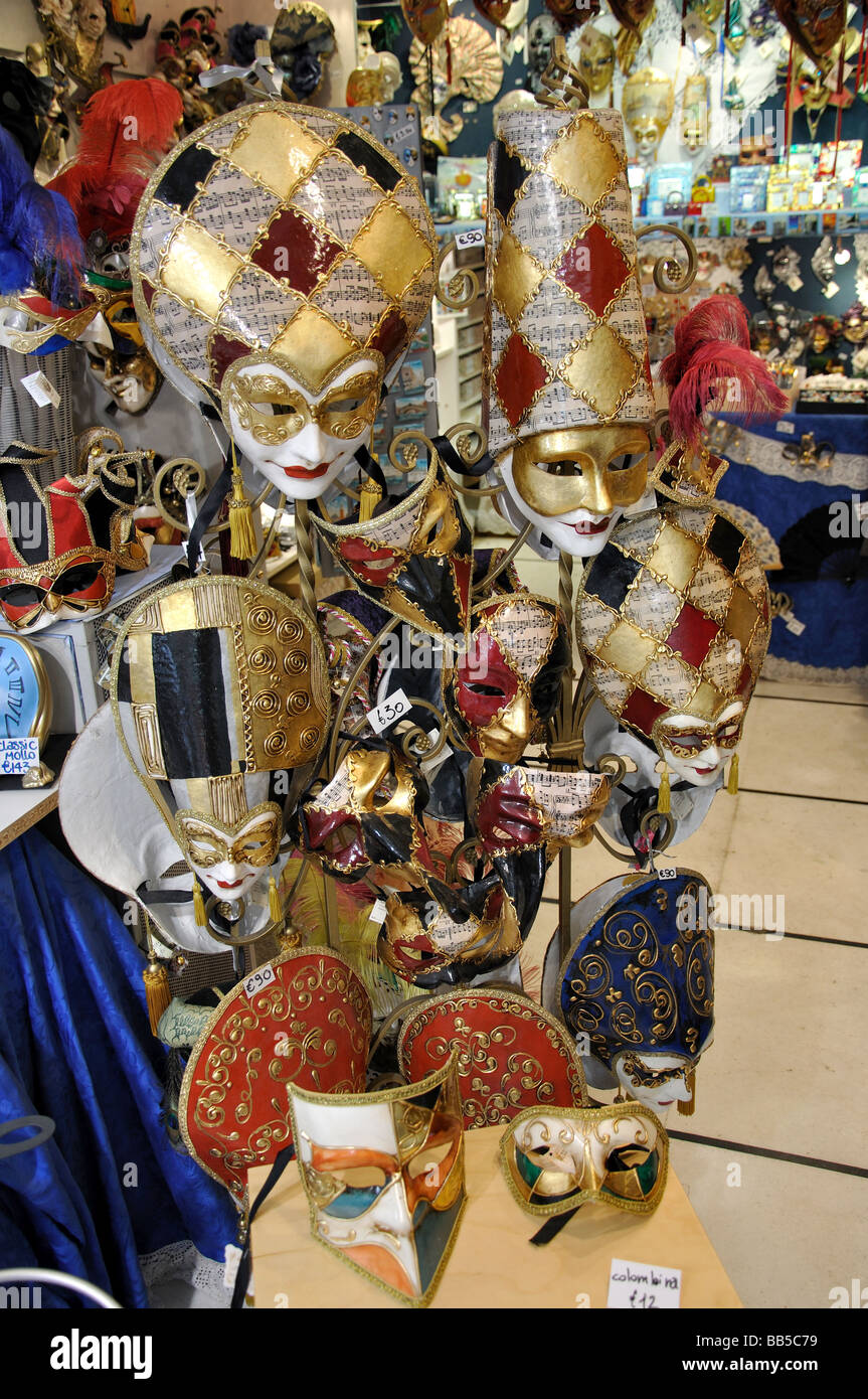 Venetian carnival masks, Venice, Venice Province, Veneto Region, Italy Stock Photo