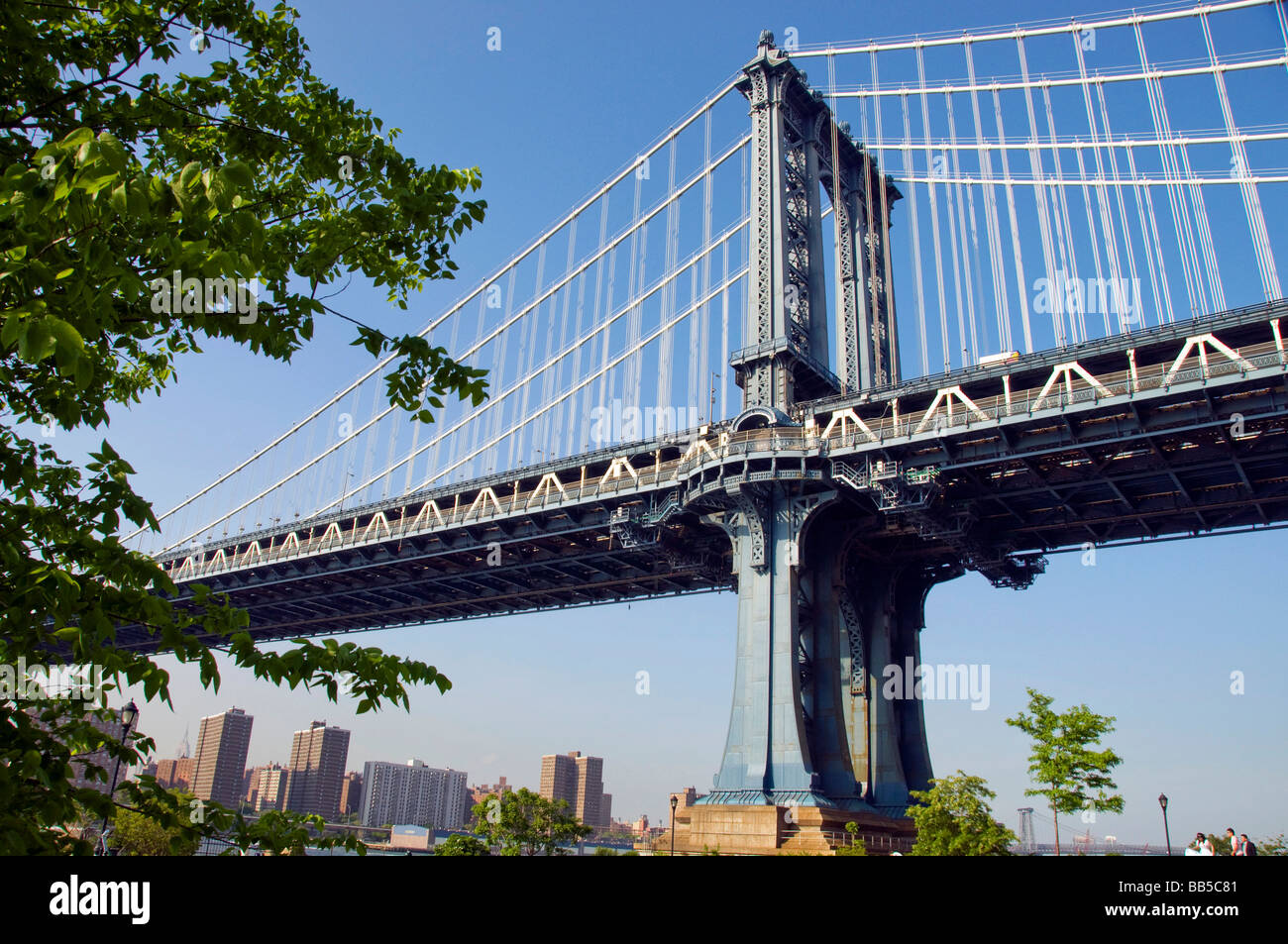 View of the Manhattan Bridge D U M B O Brooklyn NY Stock Photo - Alamy