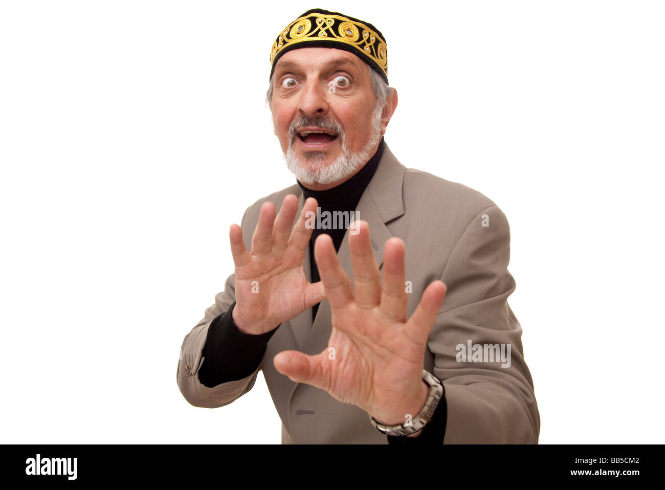 middle eastern man gesture Stock Photo