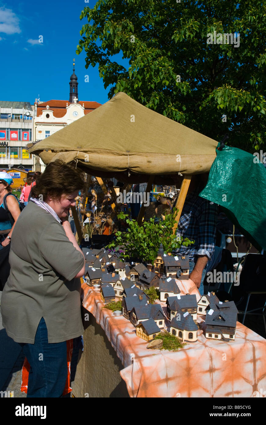 Jarni Hrnciske a Remeslne trhy the annual crafts and arts market in Beroun Czech Republic Europe Stock Photo