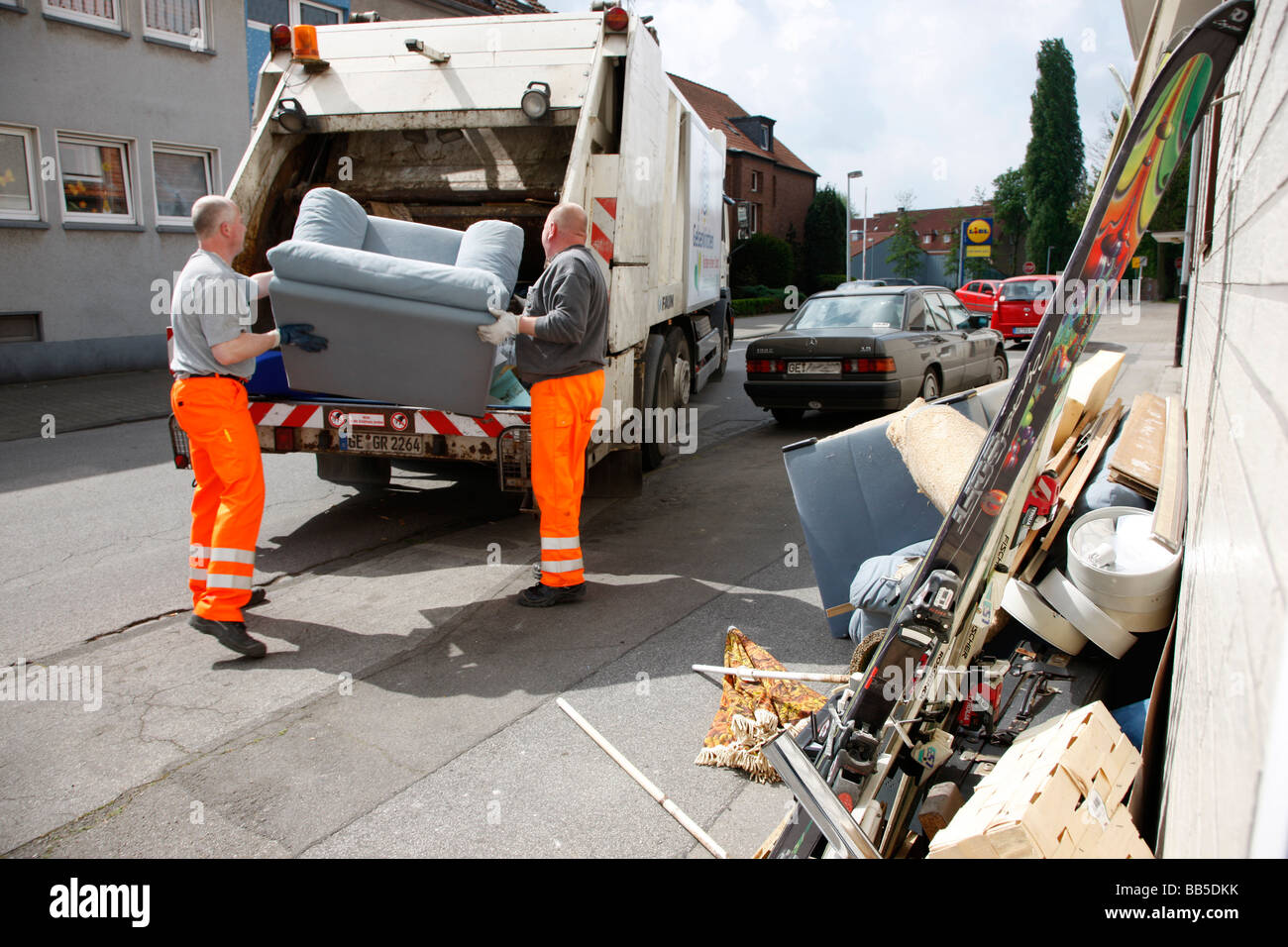 Bulky waste, domestic refuse collection, Gelsenkirchen, Germany. Stock Photo