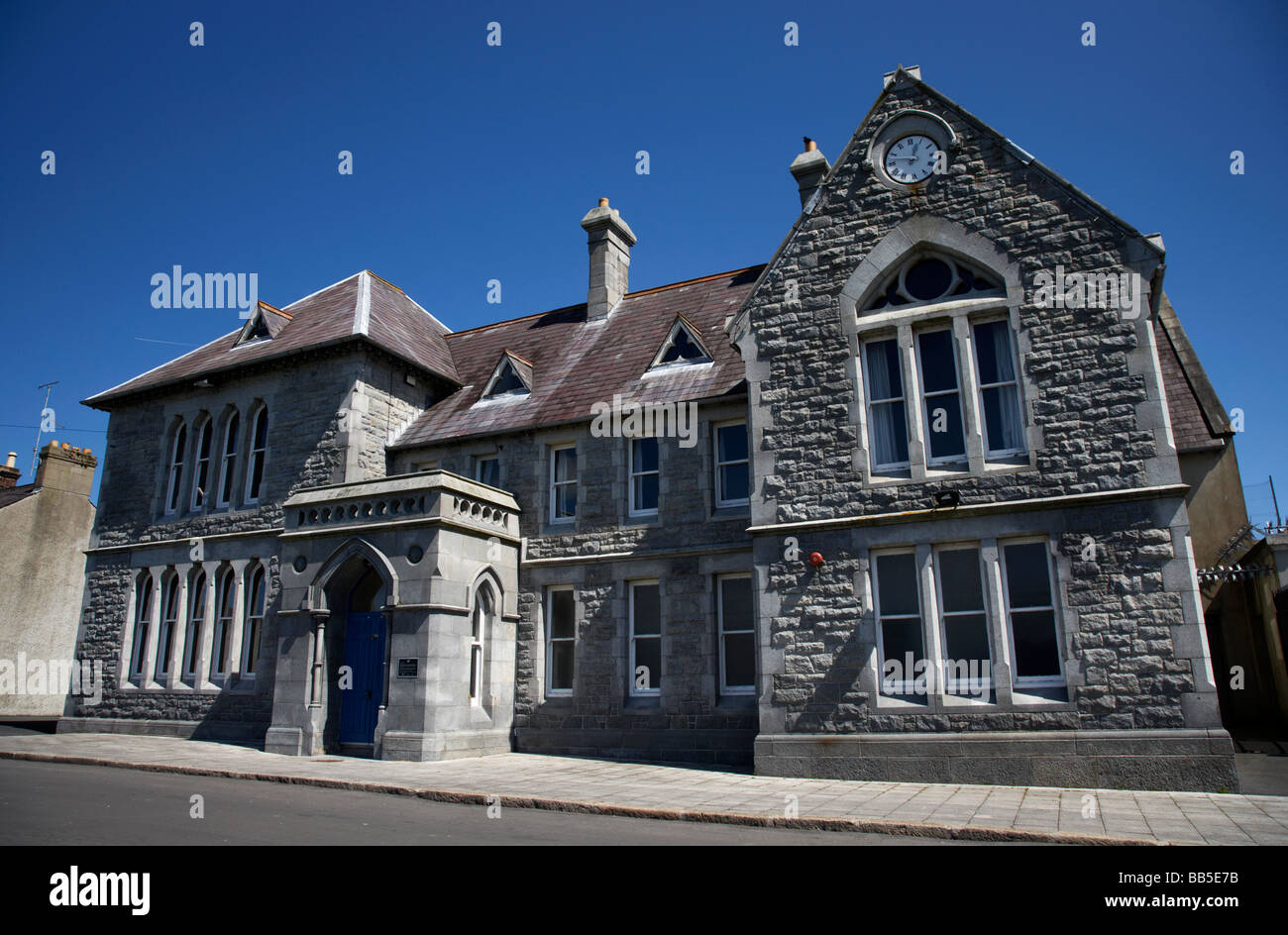 the town hall or institute built in 1886 in bessbrook model village Stock Photo
