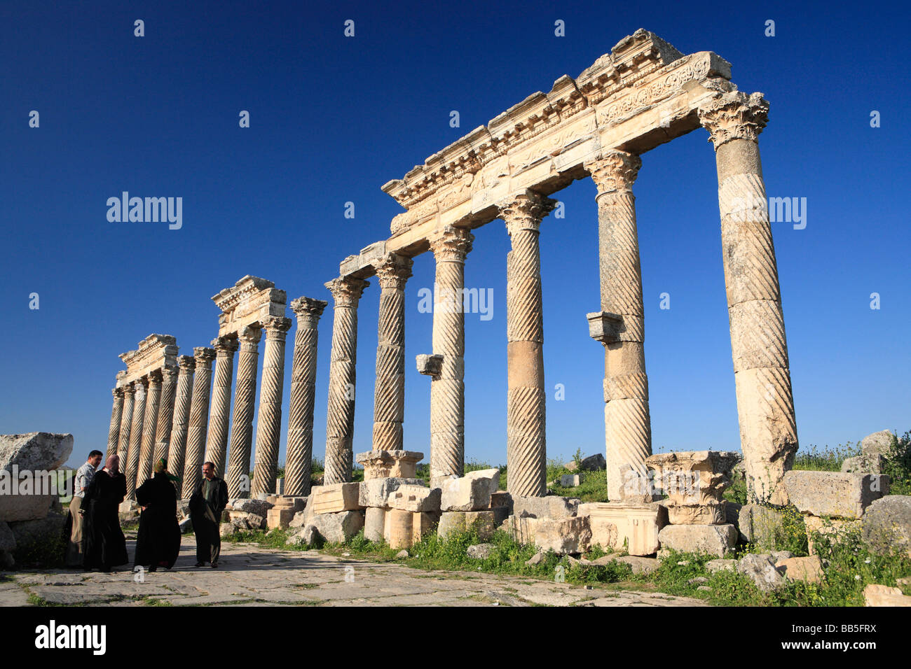 The Ruins of Apamea, Syria Stock Photo