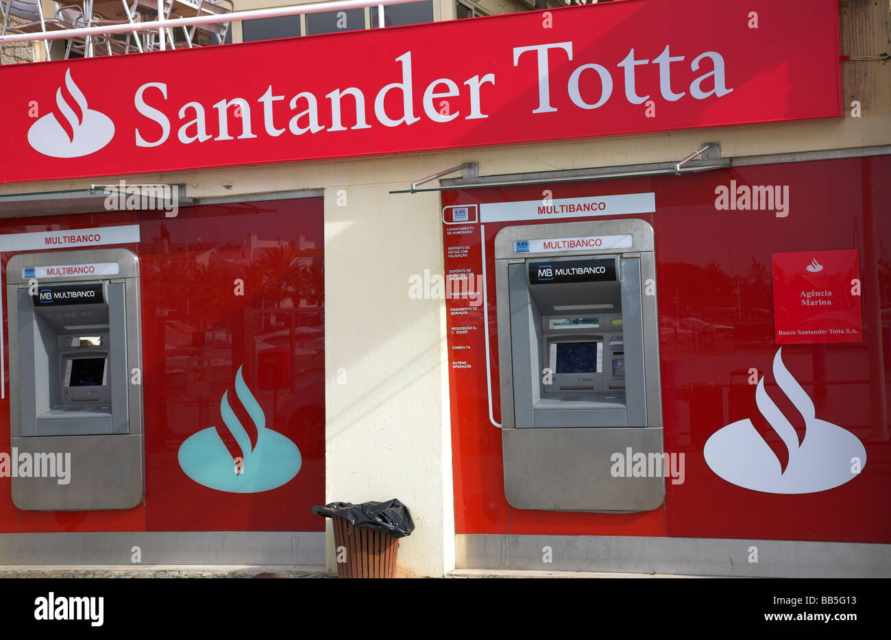 Santander Totta bank cash machines Stock Photo