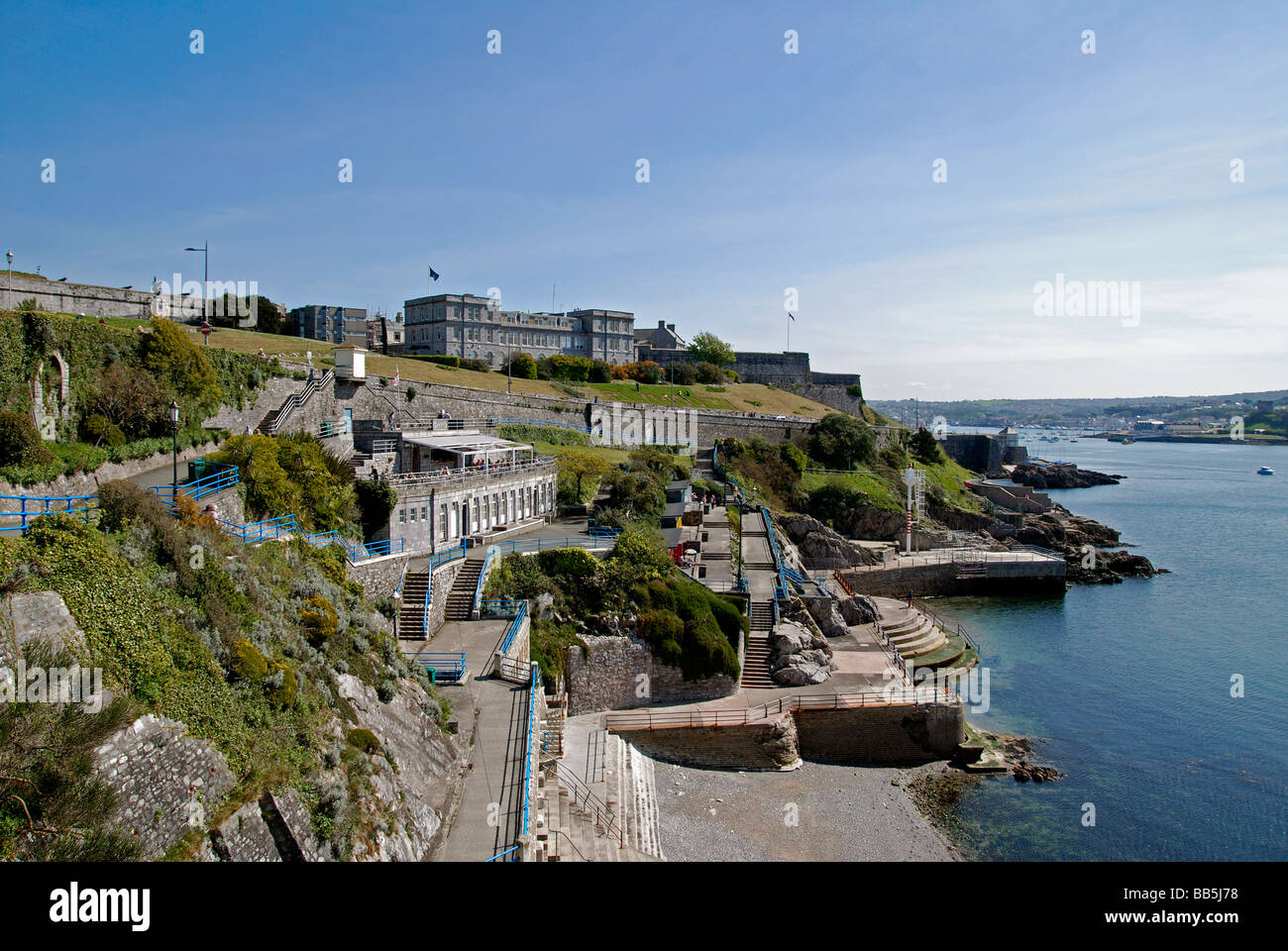 the seafront at plymouth in devon, uk Stock Photo