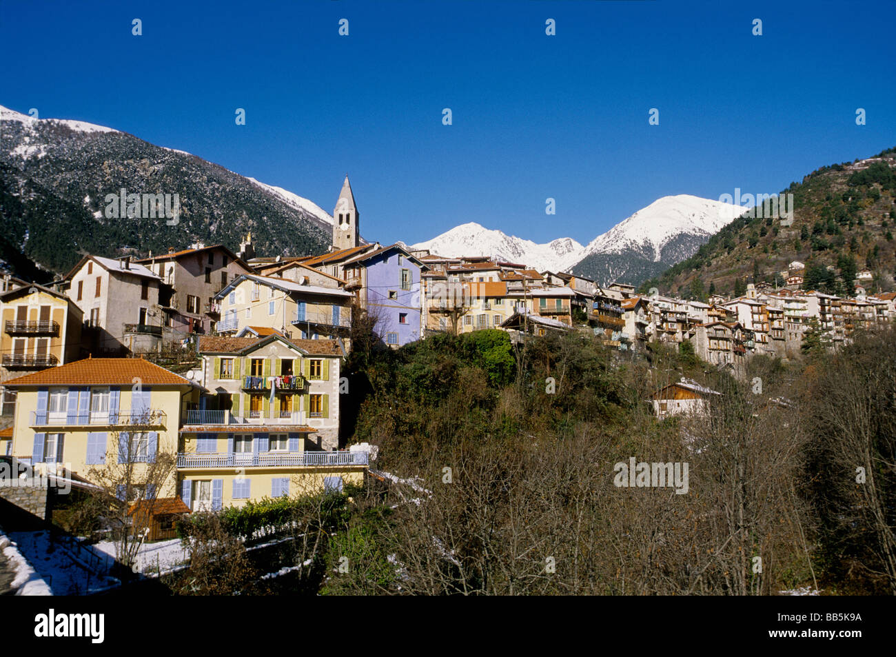 Picturesque village of Saint Martin in the Vesubie valley Stock Photo ...