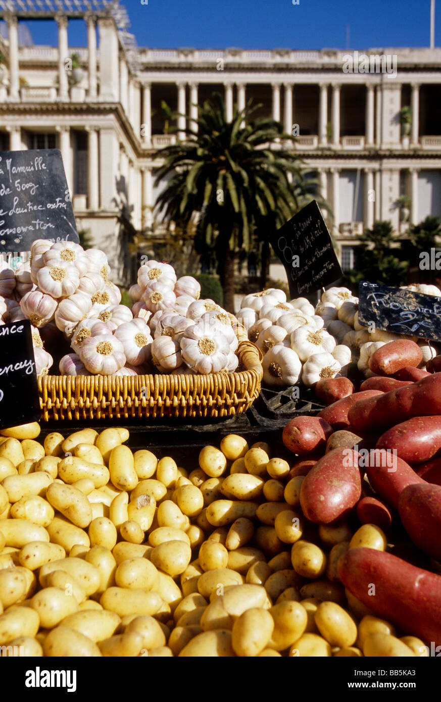 Provence market of Cours saleya in the heart of the old city of Nice France Europe Stock Photo