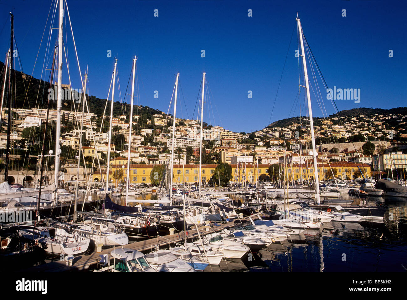 The harbor of La Darse in Villefranche sur mer Stock Photo Alamy