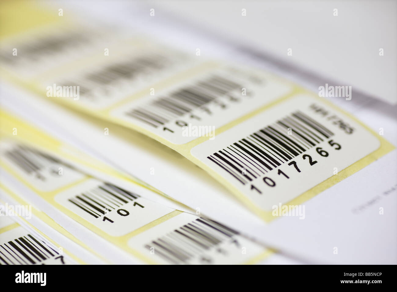 Stickers with bar code Stock Photo Alamy