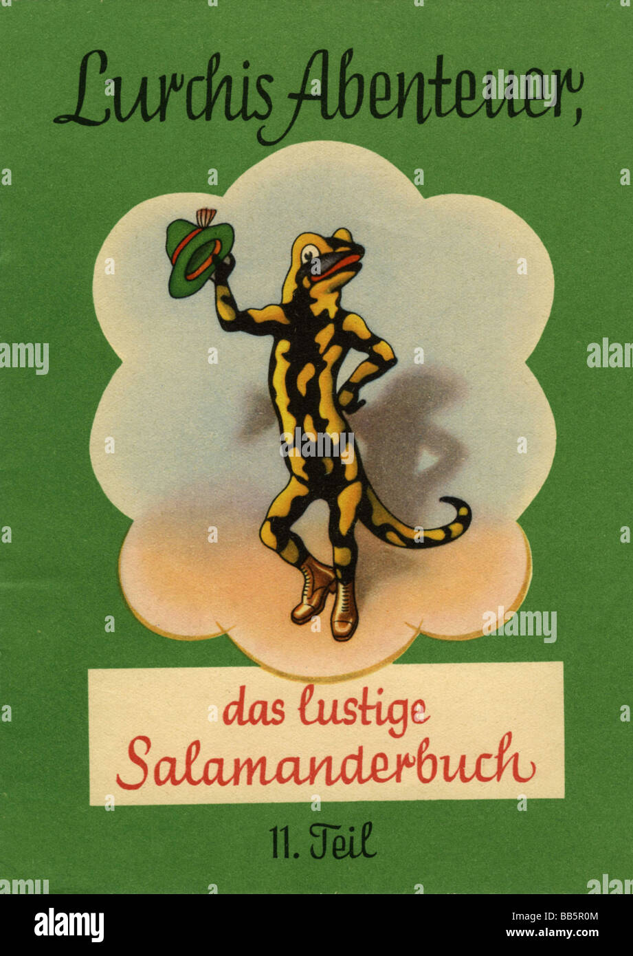 advertising, fashion, Salamander, booklet, 'Lurchis Abenteuer - Das lustige Salamanderbuch', part 11, 1955, title, , Stock Photo