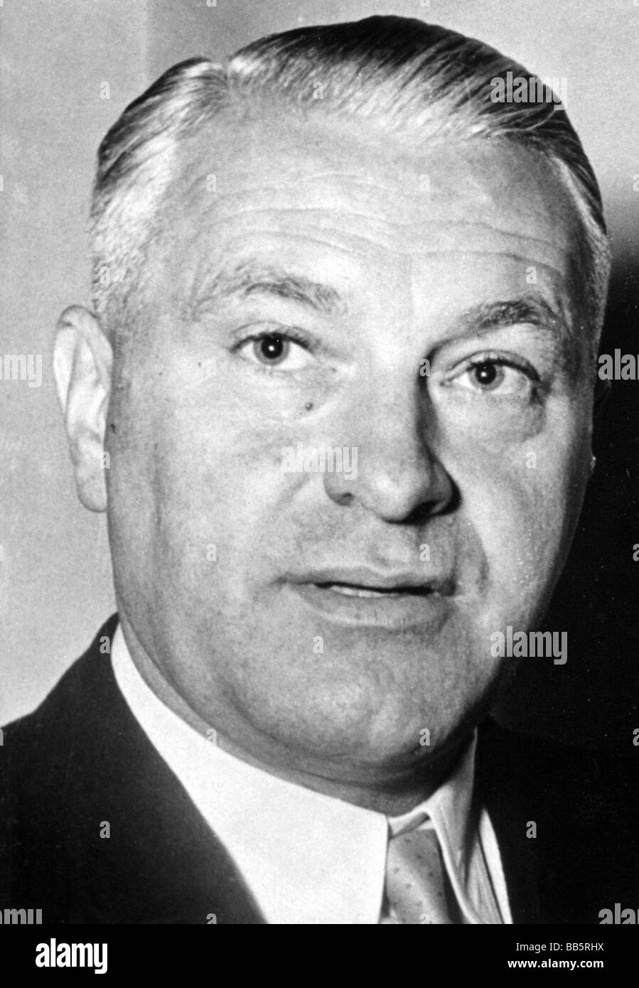 Eberhard, Rudolf, 1.11.1914 - 26.12.1998, German politician (CSU), Bavarian Minister for Finance 1957 - 1964, portrait, 1957, , Stock Photo