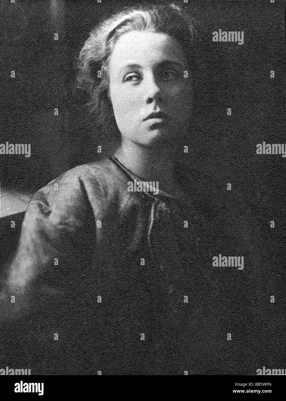 Thimig, Helene, 5.6.1889 - 7.11.1974, German actress, half length, as 'Inga' in the play 'Zwischen den Schlachten' by Otto Flake, circa 1910, , Stock Photo