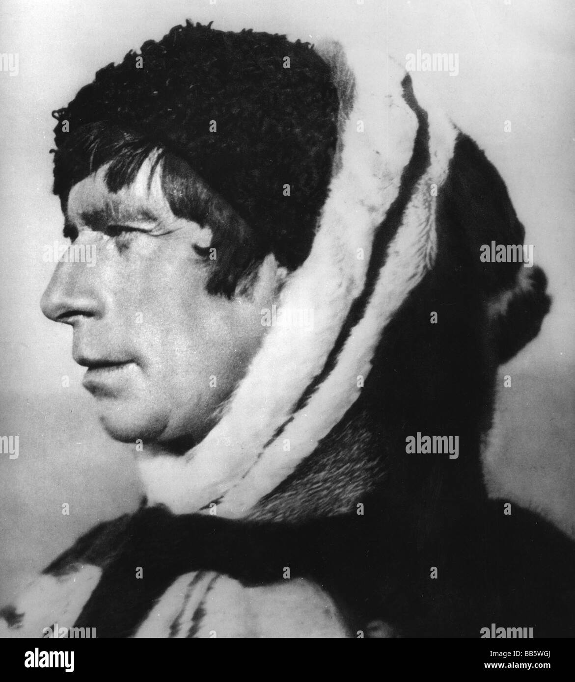 Rasmussen, Knud, 7.6.1879 - 21.12.1933, Danish Greenlandic polar explorer, portrait, side face, Stock Photo
