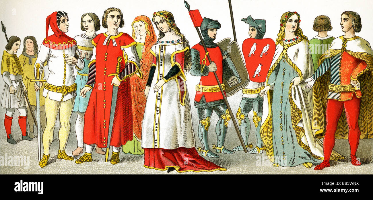Spaniards Around A D 1300 Stock Photo Alamy