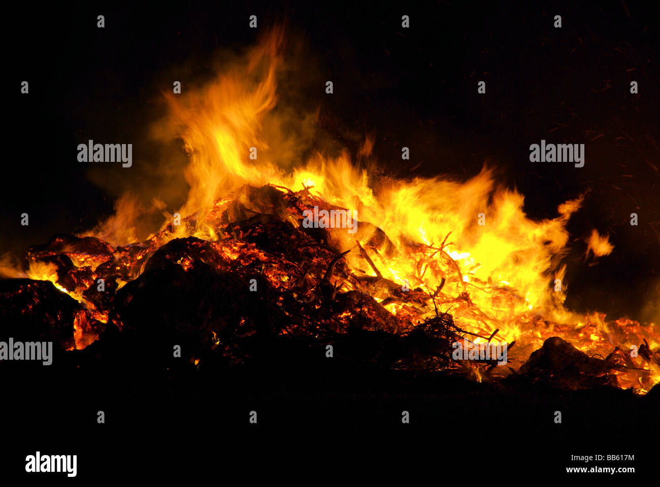 Hexenfeuer Walpurgis Night bonfire 08 Stock Photo