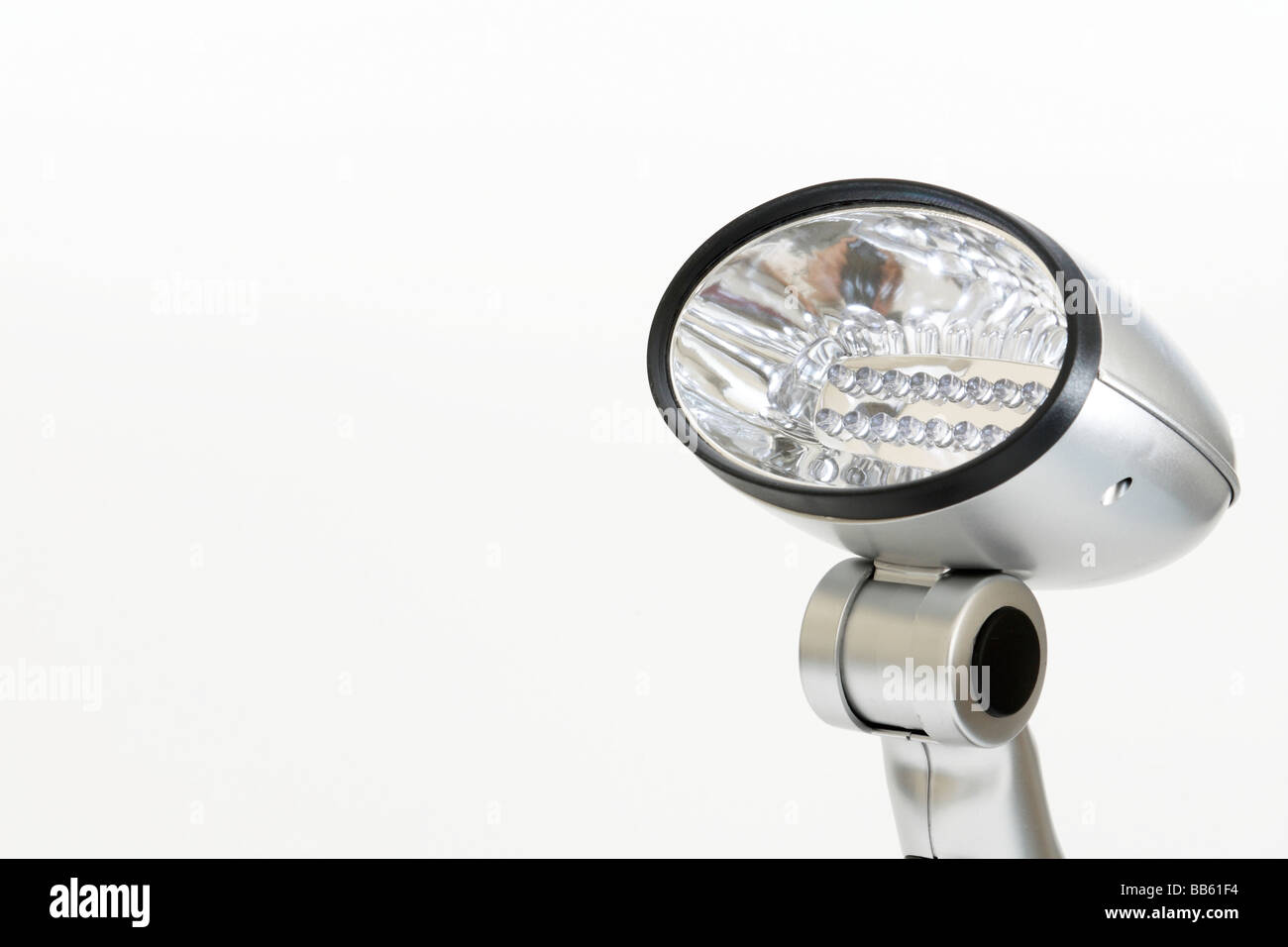 Energy saving LED light lamp. Close up, isolated (cutout, cutout) on white background Stock