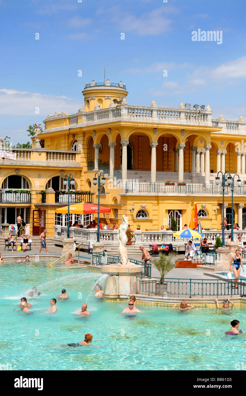 The Szechenyi Baths in Budapest Hungary Stock Photo Alamy