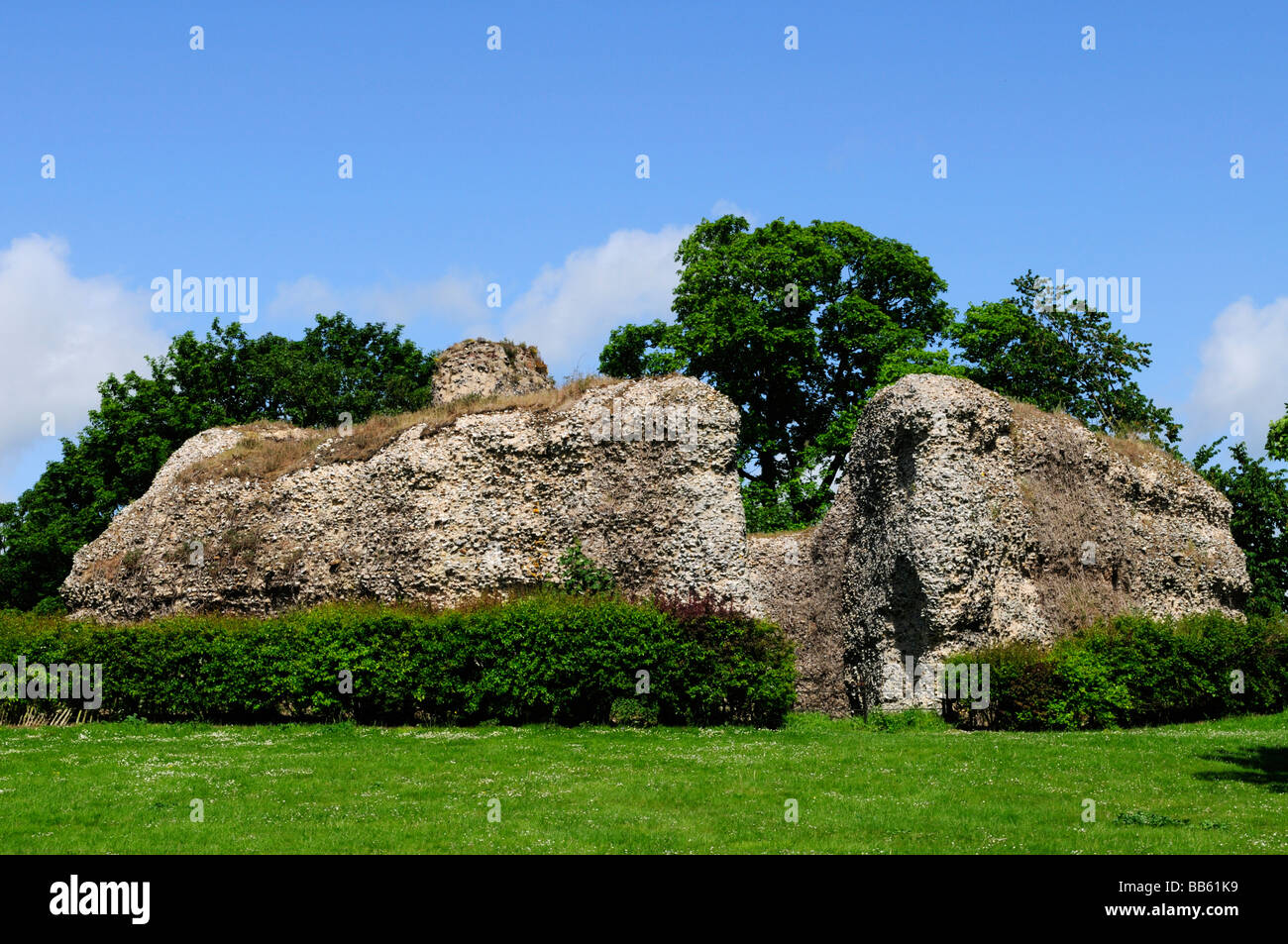 Remains of Saffron Walden Castle, Saffron Walden Essex England UK Stock Photo