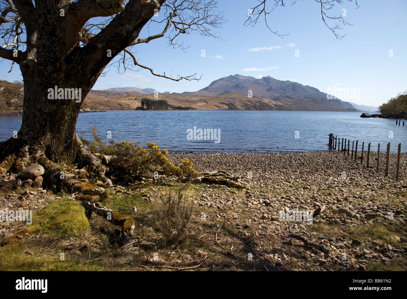 Beautiful Loch Maree near Poolewe Ross shire Scotland Stock Photo