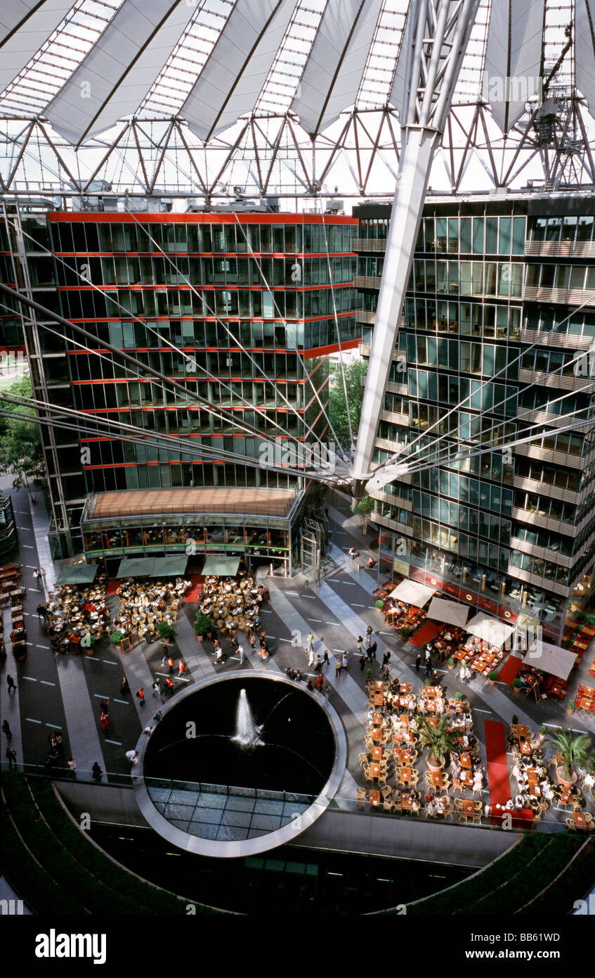 May 16, 2009 - Interior view of Sony Center at Potsdamer Platz in the German capital of Berlin. Stock Photo