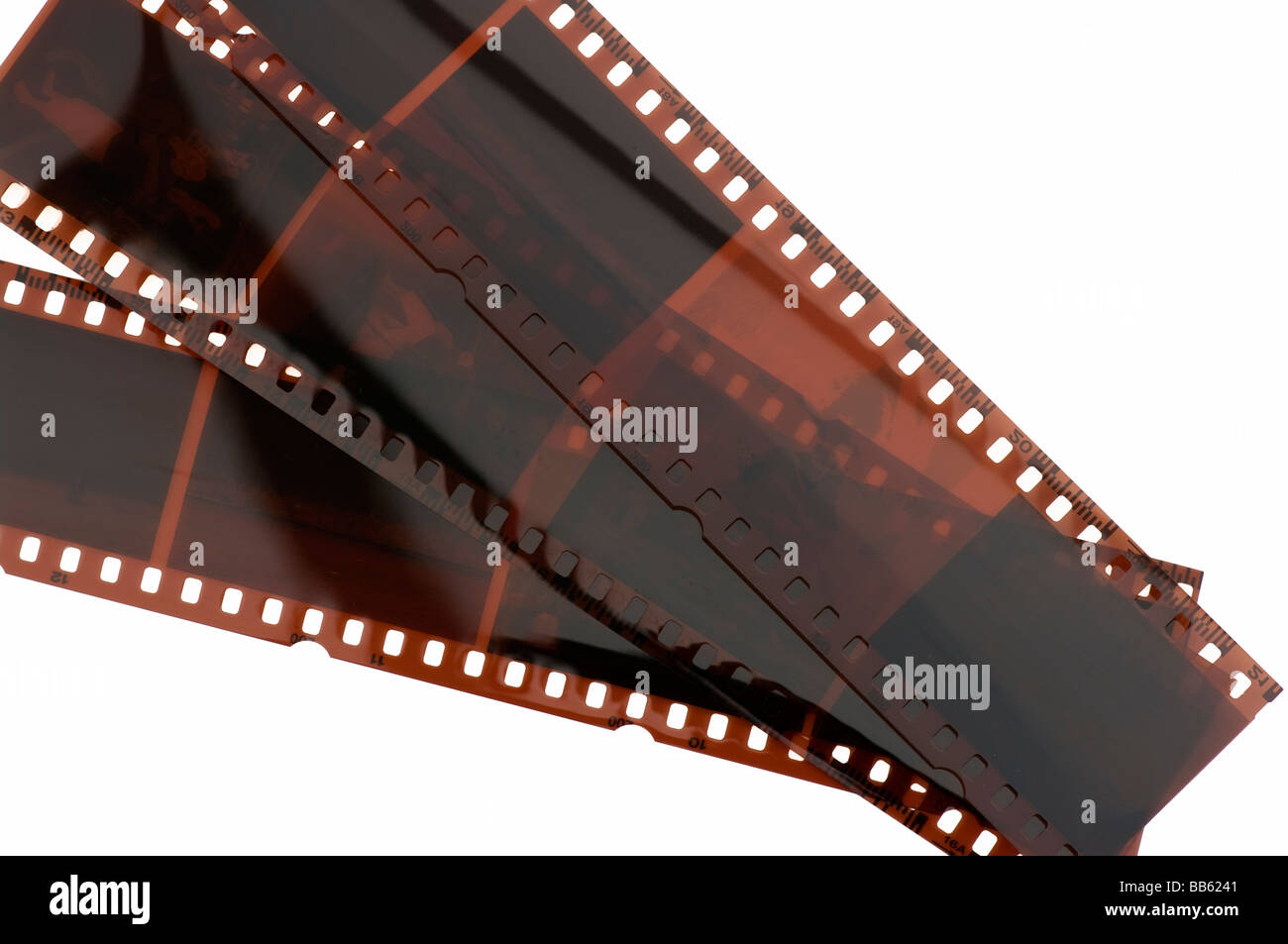 Strips of 35mm Film Negatives Stock Photo