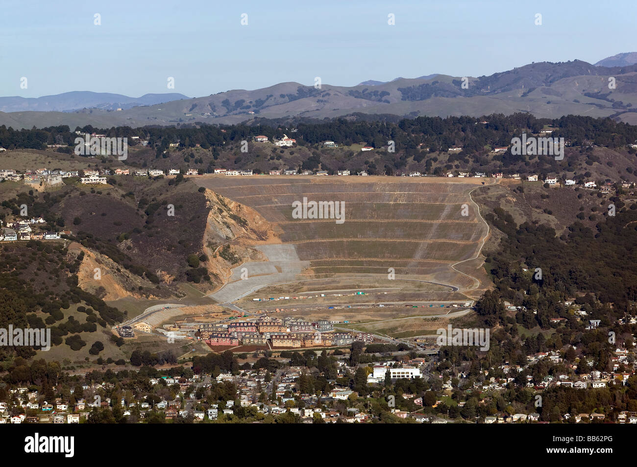aerial view above residential real estate development Caballo Hills