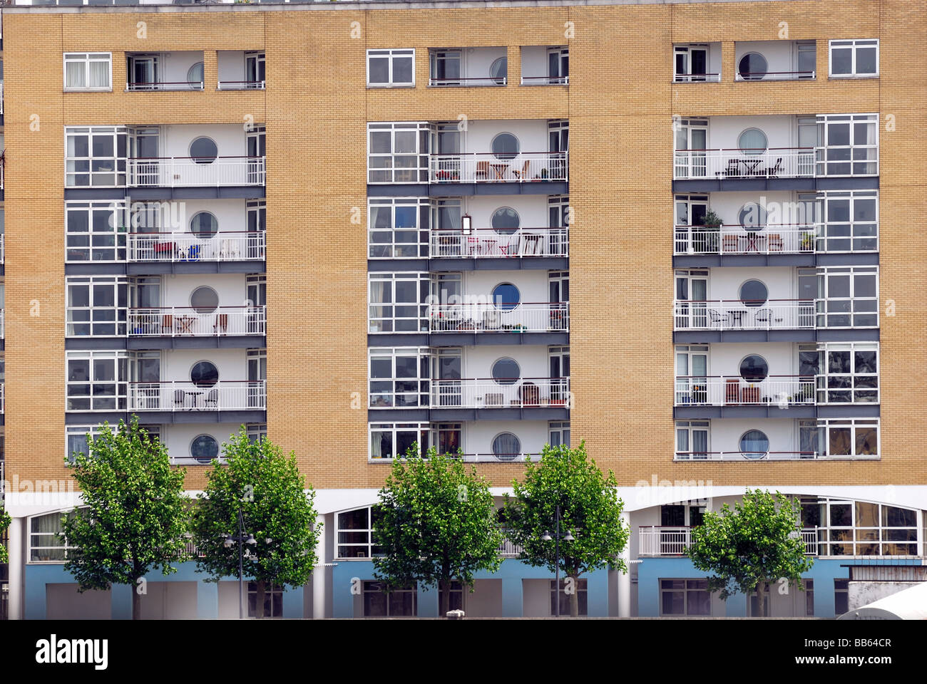Modern Thameside apartments Docklands Stock Photo Alamy