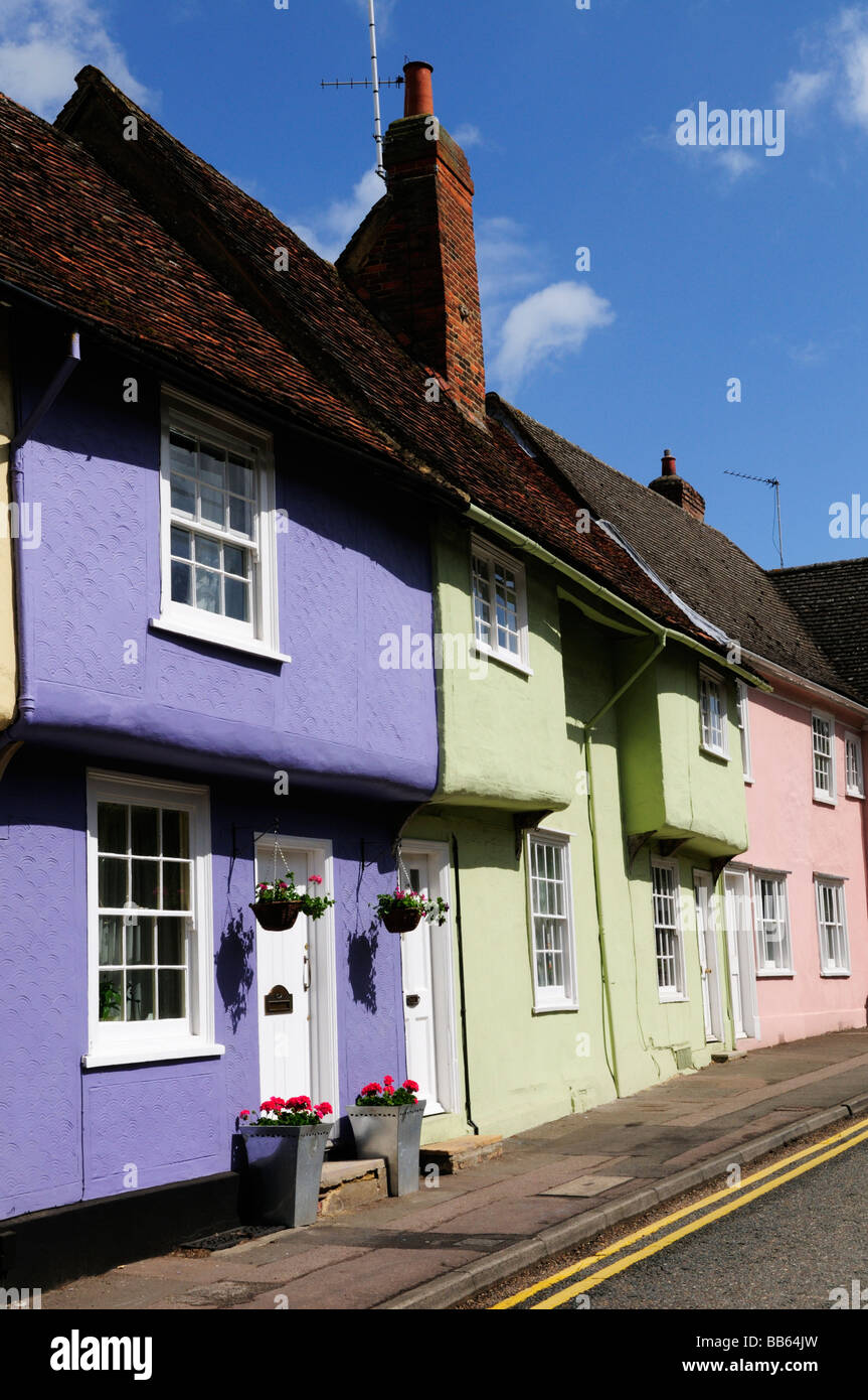 Colourful Houses in Saffron Walden Essex England Uk Stock Photo Alamy