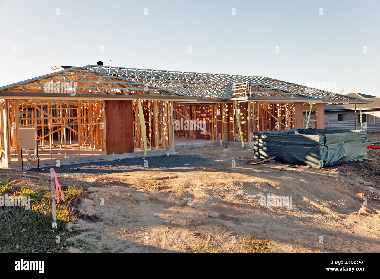 Construction of domestic dwellings in Queensland Australia Stock Photo
