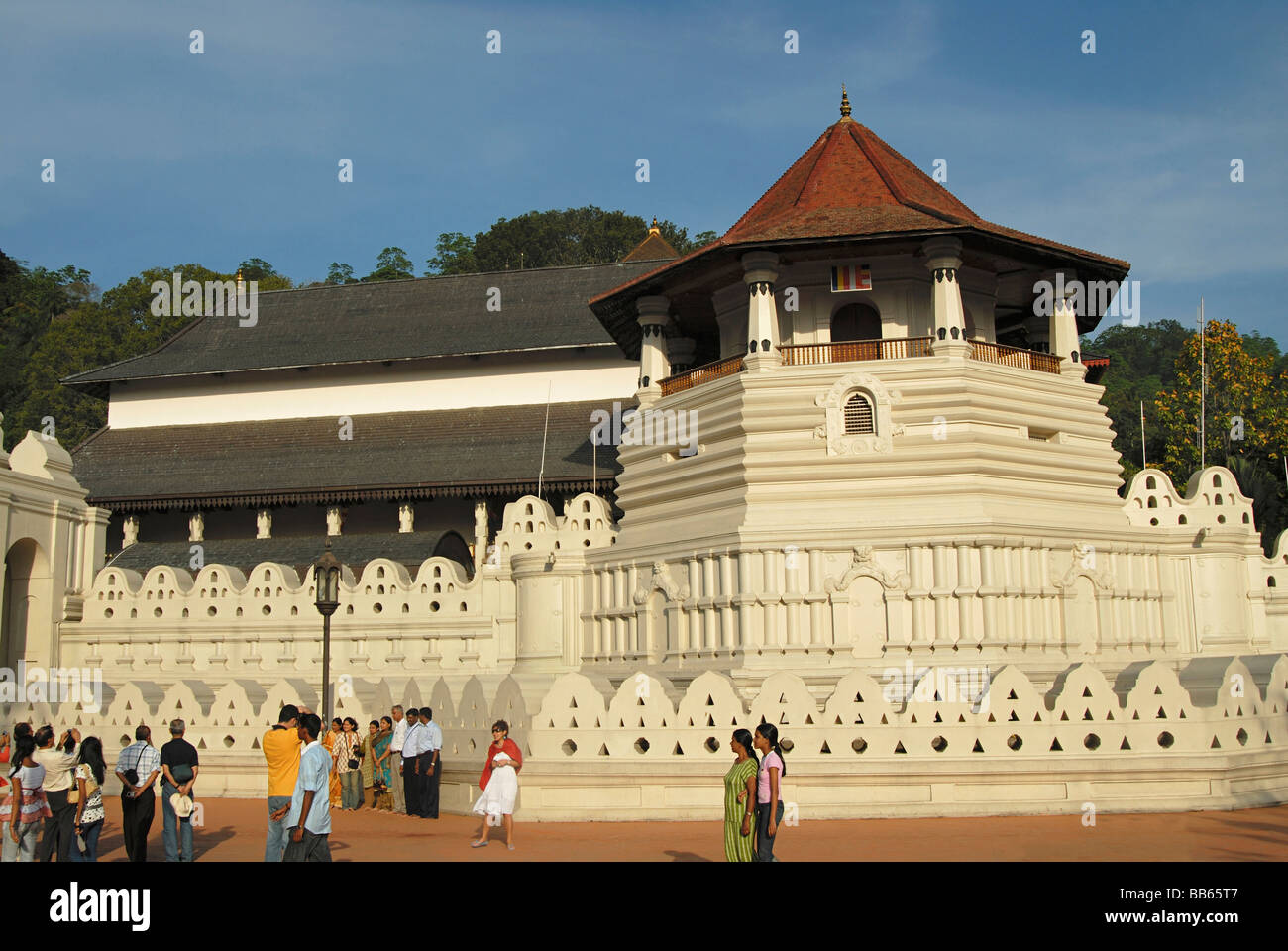 Kandy - Sri Lanka, General - View of the Tooth Relic Temple. Build by King Narendrasimha. Stock Photo