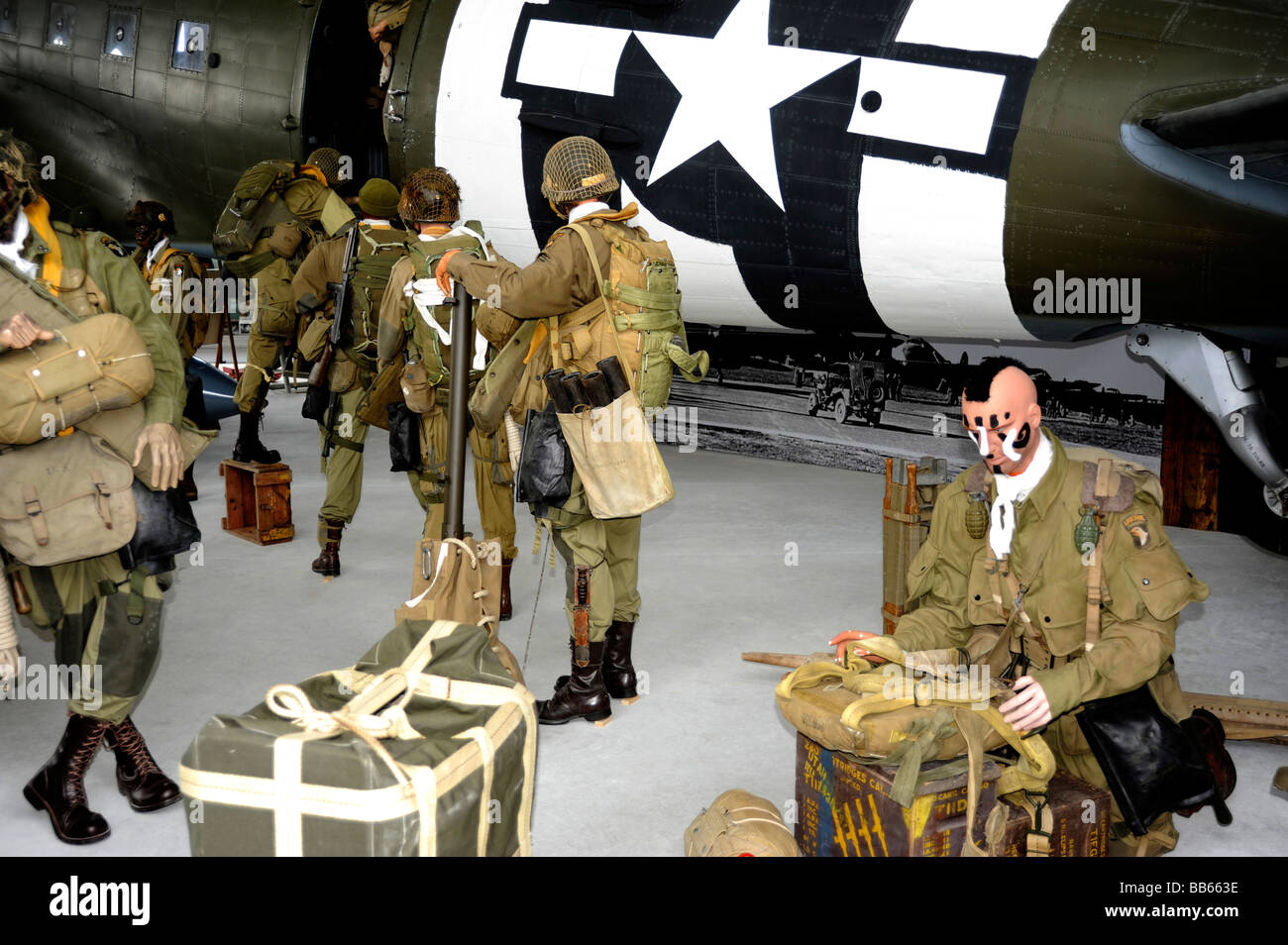 D Day Airborne Museum at Sainte Mere Eglise Manche Normandy France WWII Stock Photo