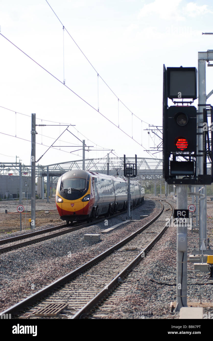 Virgin Trains Pendolino train at Rugby, England, UK Stock Photo - Alamy